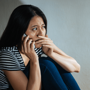 woman talking on her phone